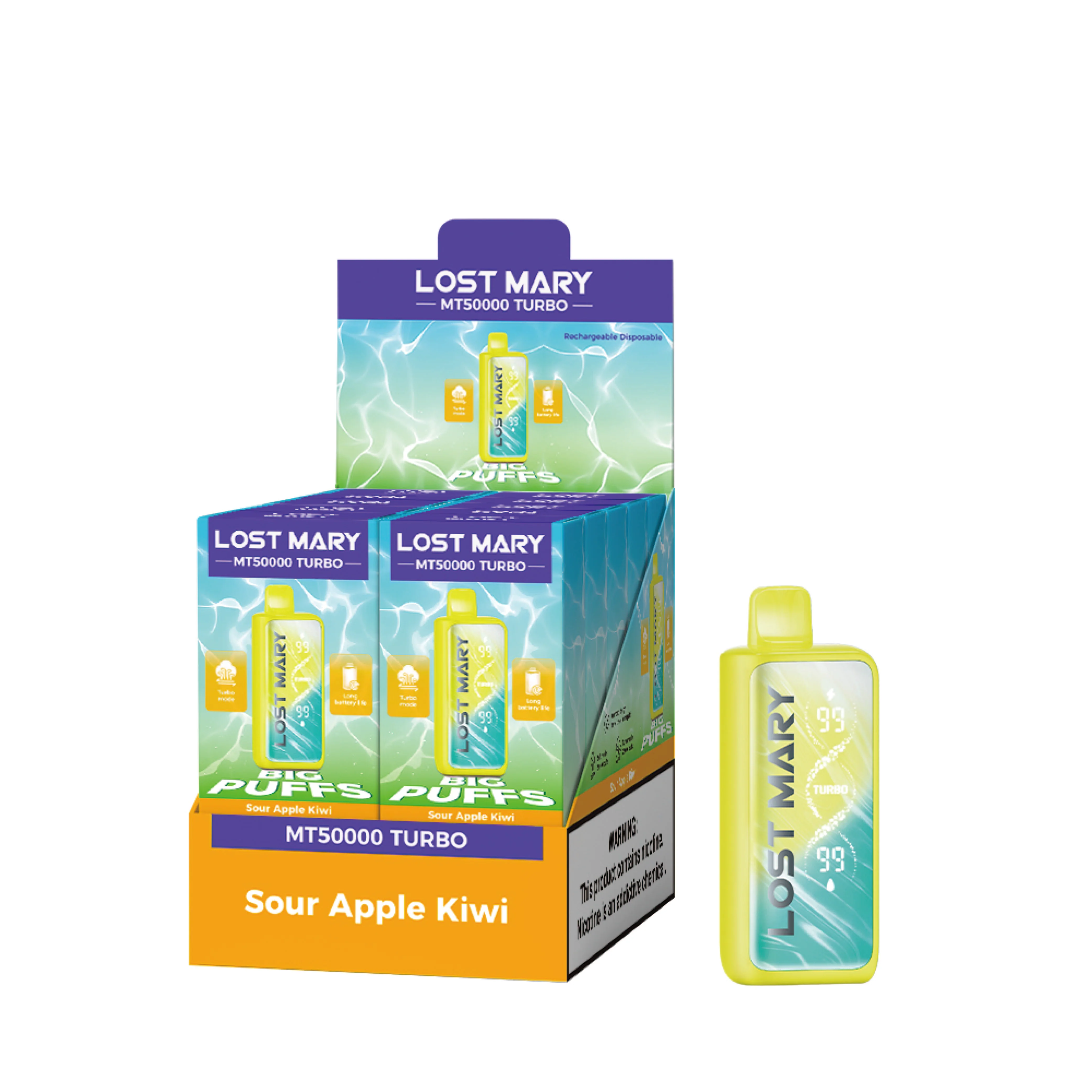 LOST MARY MT50K Turbo cigarette électronique jetable rechargeable (toutes les saveurs)
