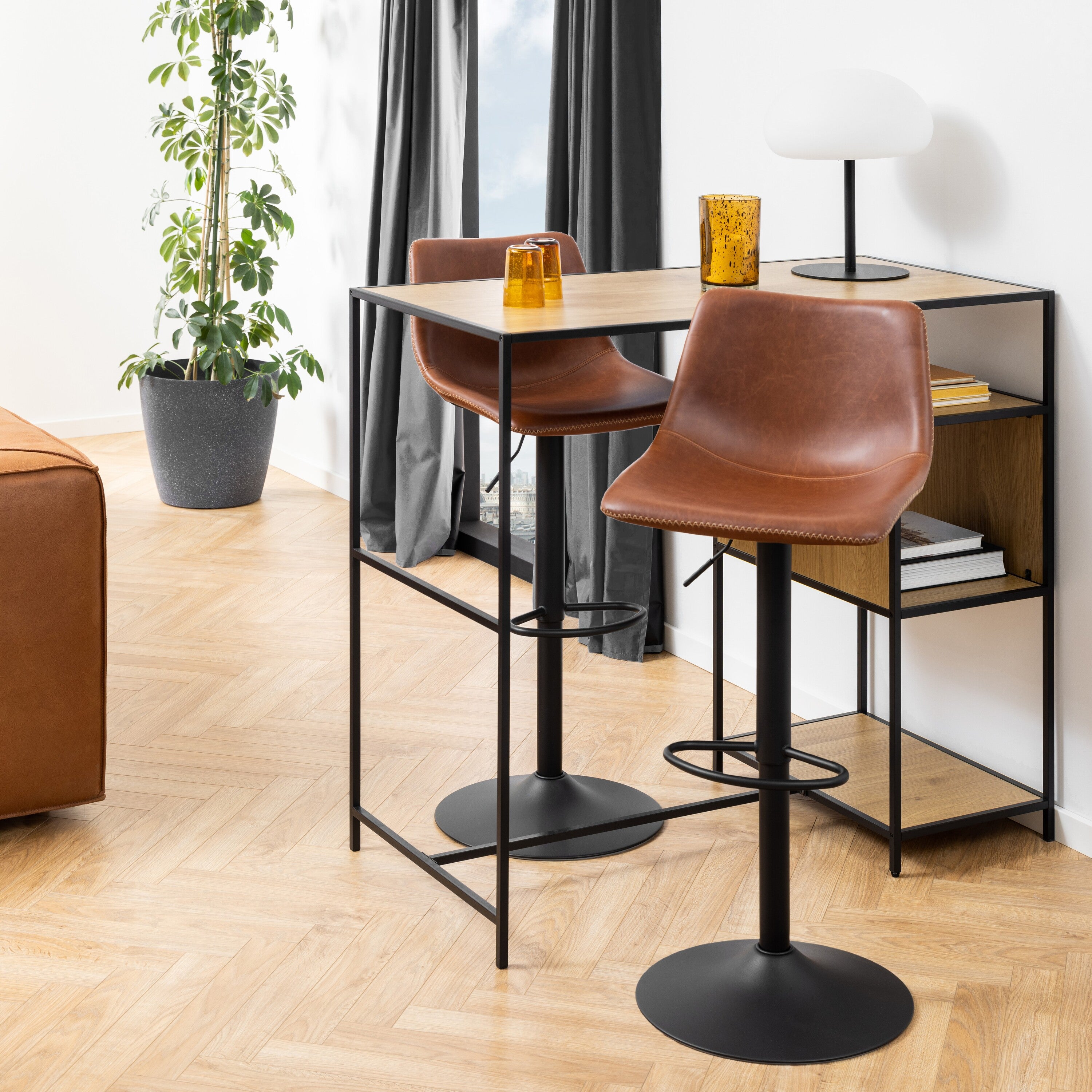 by fonQ Brent Draaibare Barkruk - Bruin