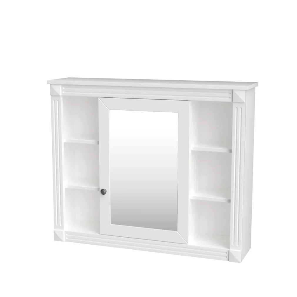 36'' Bathroom Vanity Set With Ceramic Sink Top, Mirror Cabinet, 2 Doors And 2 Drawers - Gray - Image 27 36'' Bathroom Vanity Set With Ceramic Sink Top, Mirror Cabinet, 2 Doors And 2 Drawers - Gray - Image 27