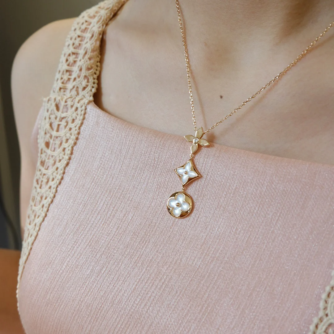 Louis Vuitton Color Blossom Lariat Necklace - Original Replica Club
