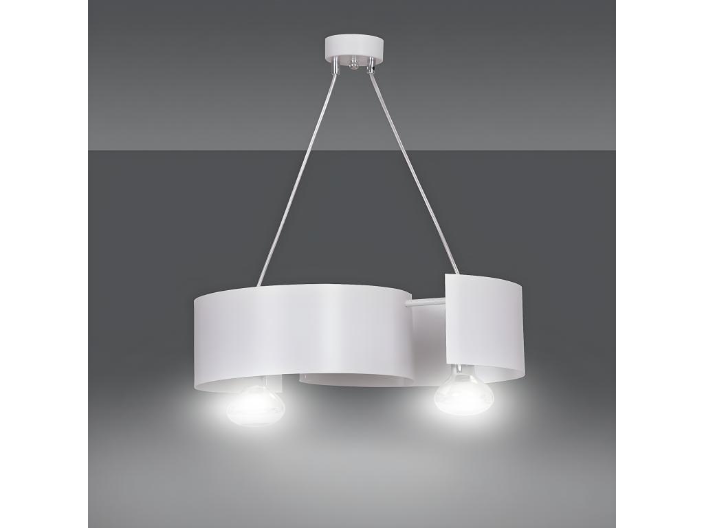 Lámpara de Suspensión Vixon, Blanco, 44x100x20 cm, Casaplu