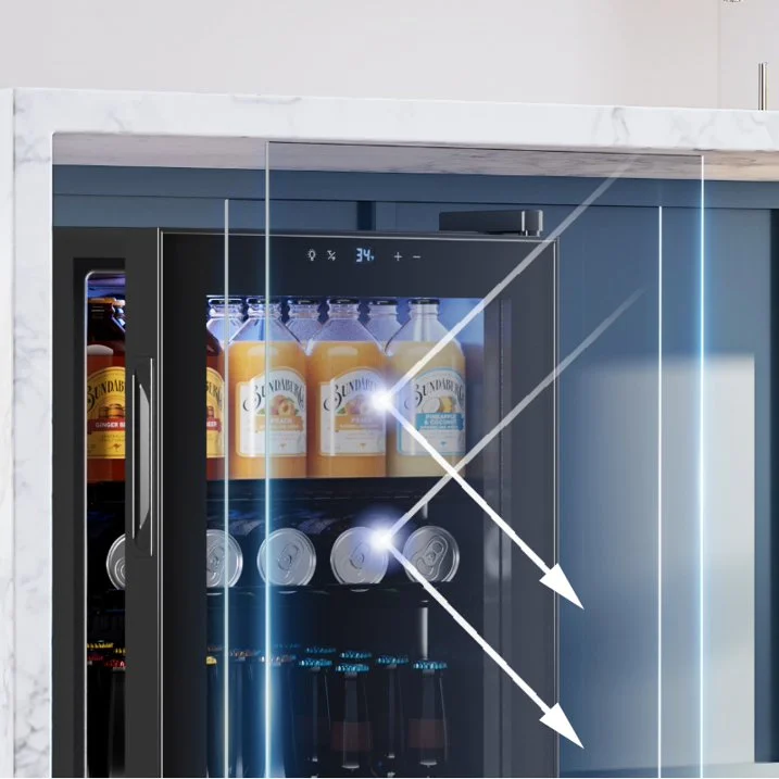 Yeego Beverage Refrigerator Cooler, Freestanding Beverage Fridge with Glass Door,95 Cans - Image 4