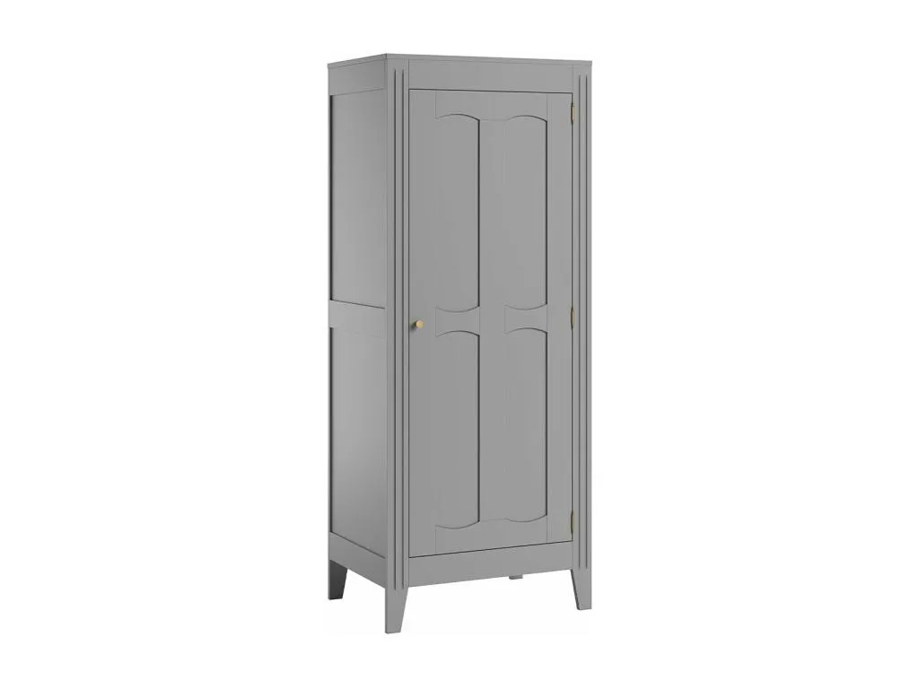 Armario 1 puerta con estantes y barra 80.5x196.8 cm - Francomuebleses
