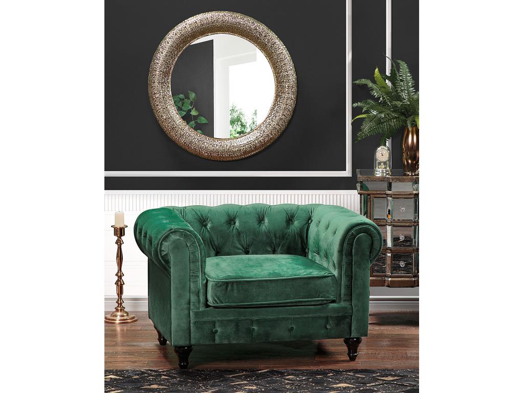 Sillón CHESTERFIELD Terciopelo Verde esmeralda