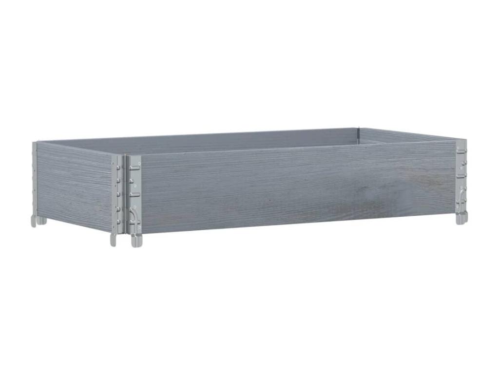 Decoratodo  madera maciza de pino gris 100x50 cm