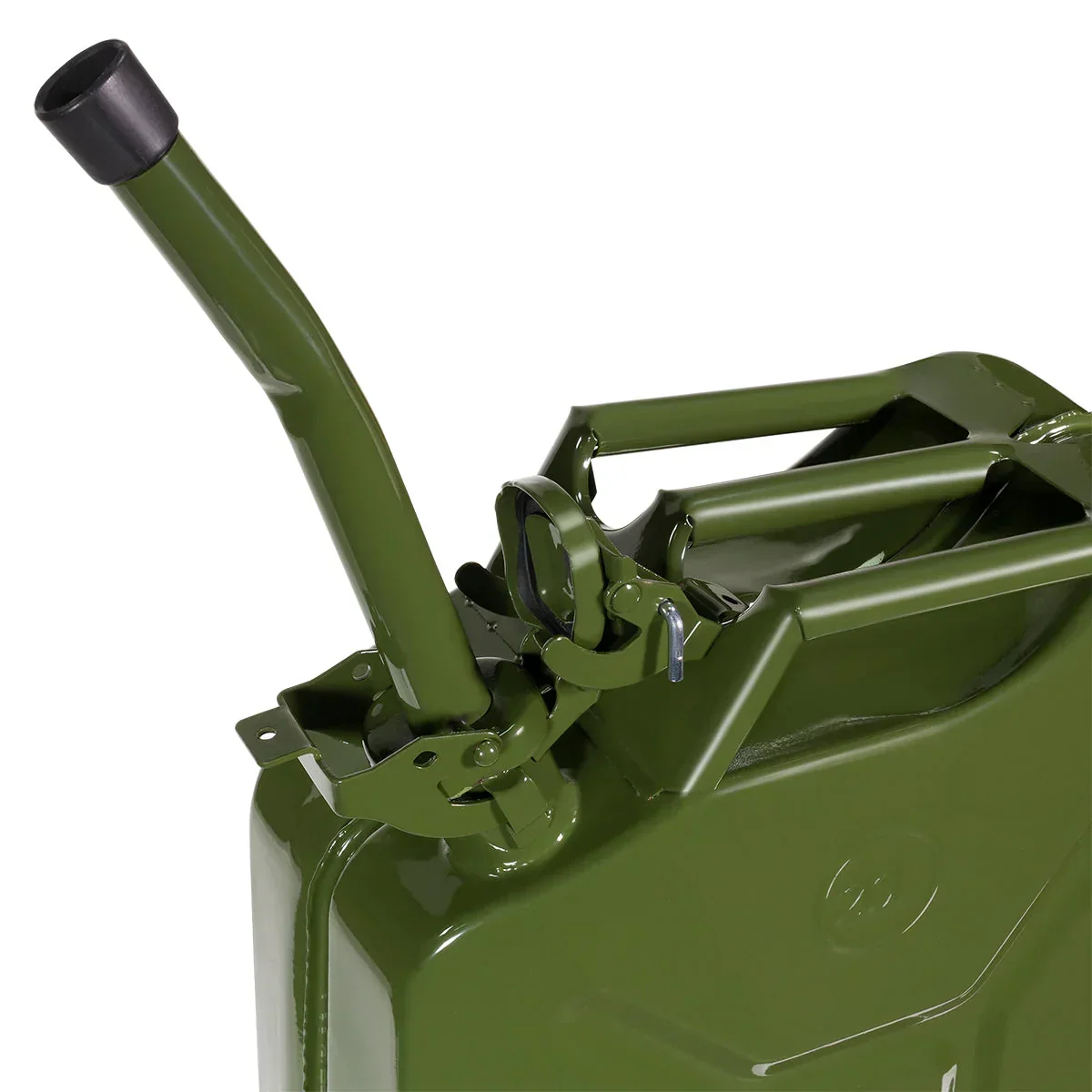 Green Steel Jerry Fuel Can - 20L (5-Gallons) - Image 4 Green Steel Jerry Fuel Can - 20L (5-Gallons) - Image 4
