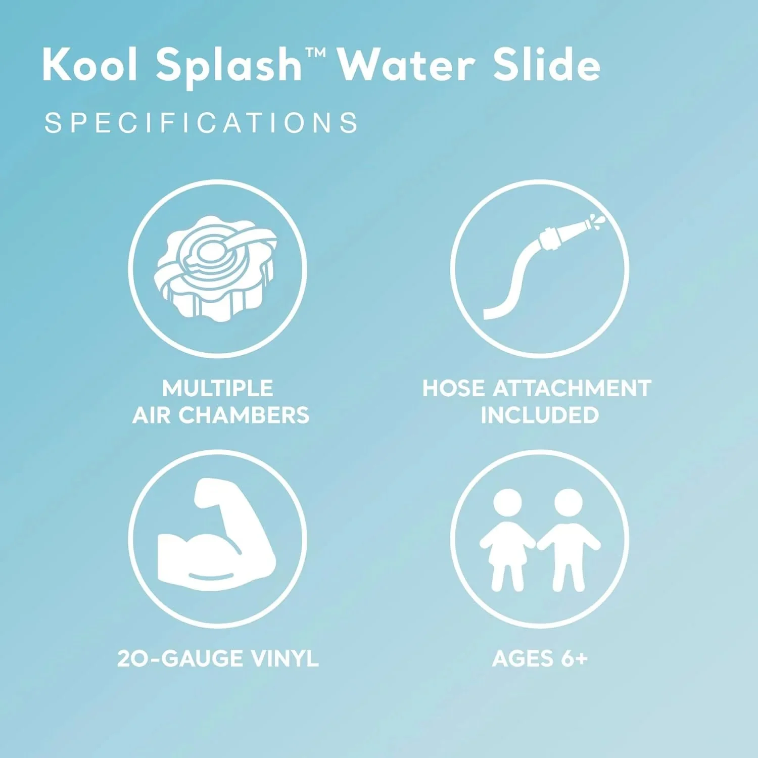 Intex Kool Splash Inflatable Water Slide Swimming Pool Play Center with Built in Sprayers for Kids and Adults, Ages 6 and Up, Blue
