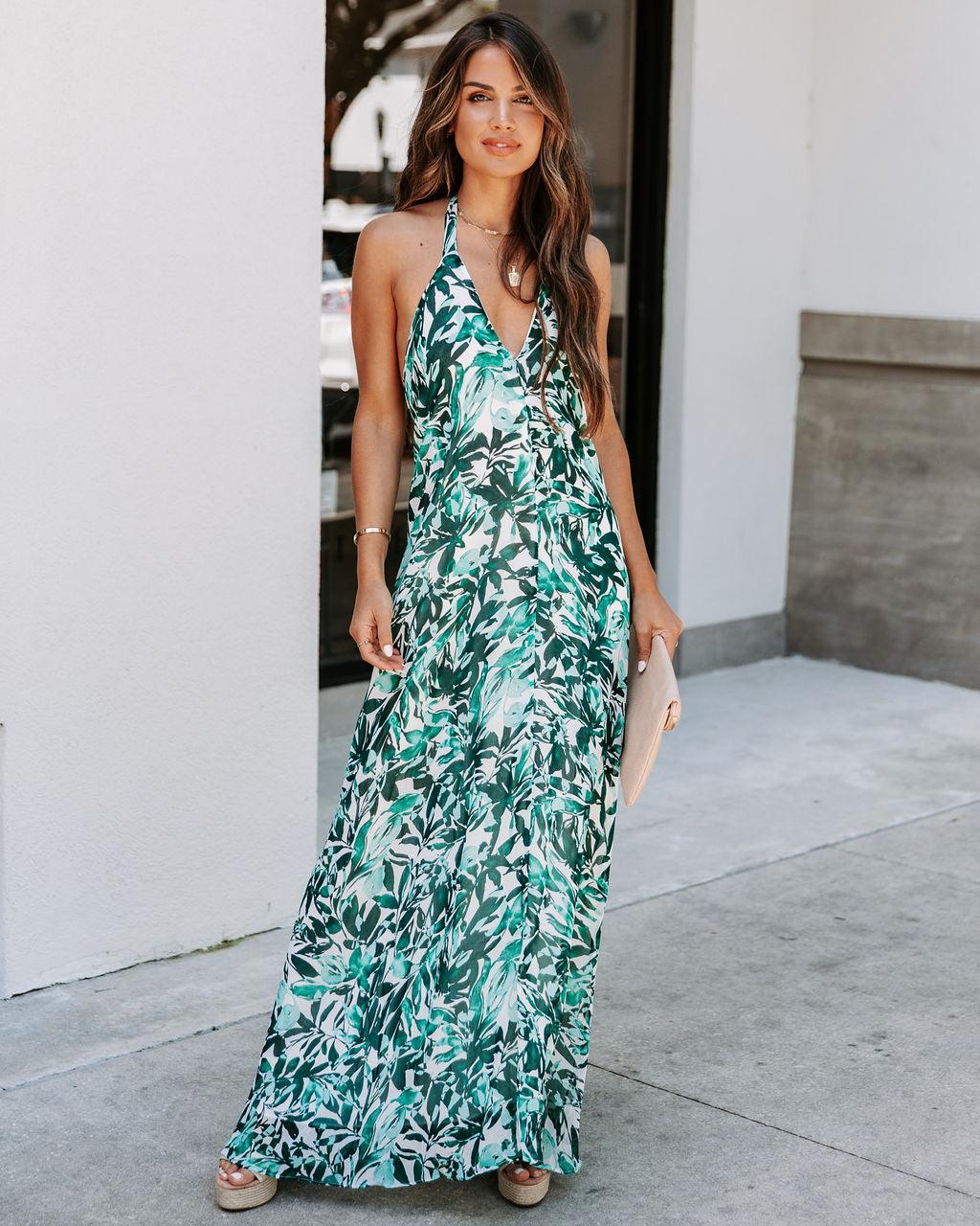 Lewyn Floral Halter Maxi Dress - FINAL SALE - Se7enfashion