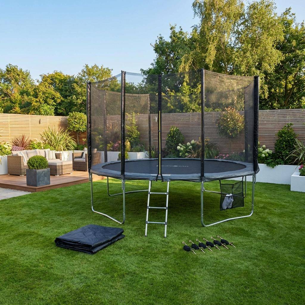 Jupiter XXL - Cama elástica con pack de accesorios, 490cm