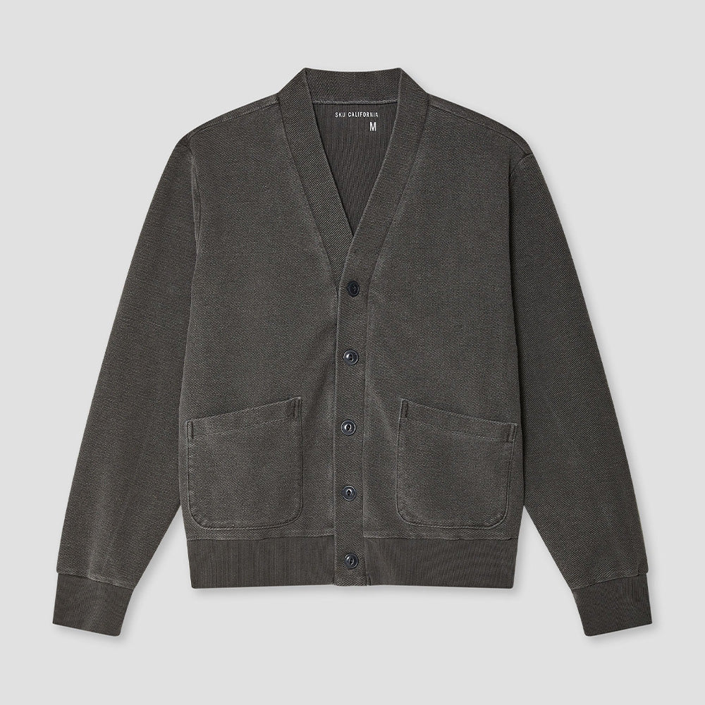 Save Khaki United - Cardigan Terry - Noir