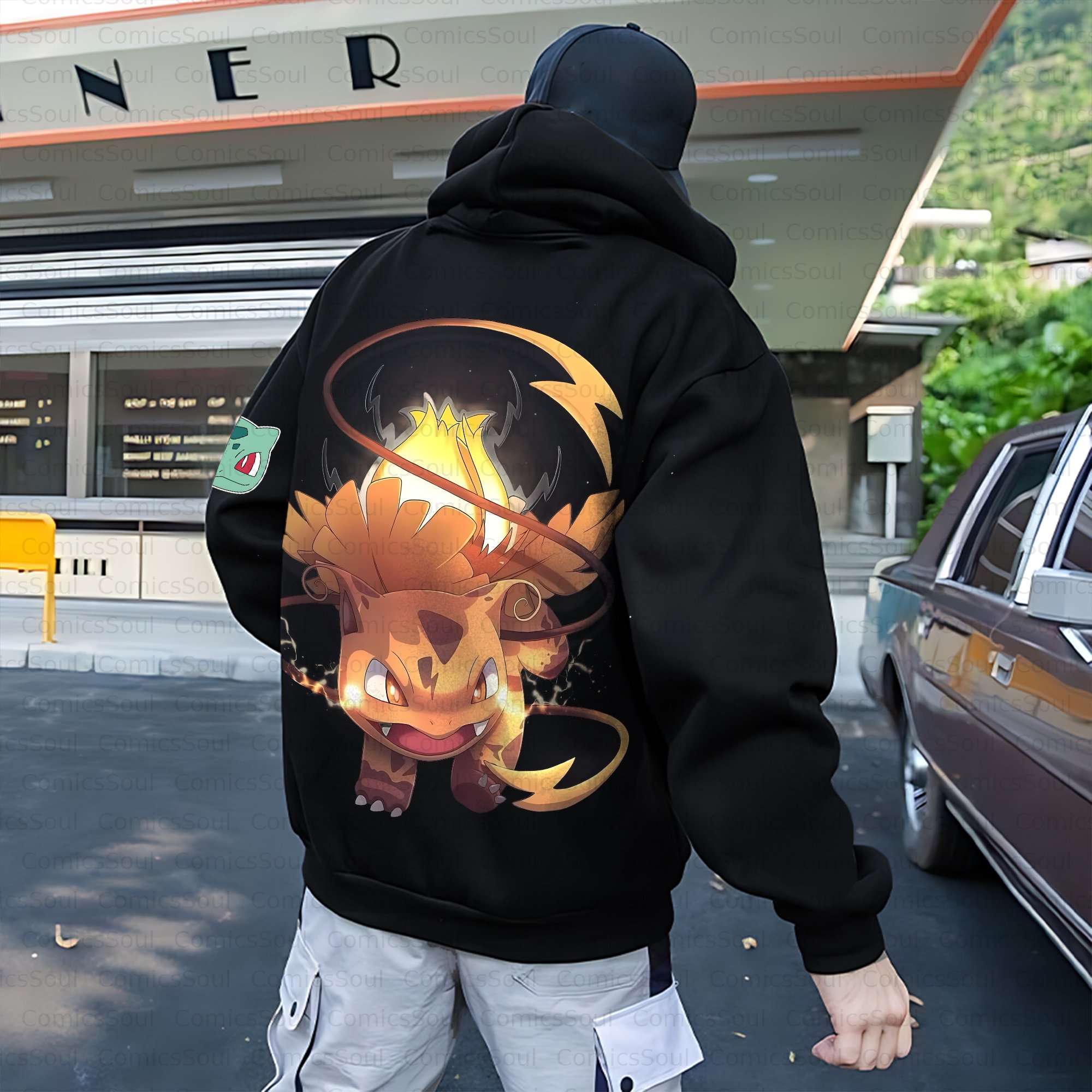 Unisex Anime Inspired Vintage Plush Hoodie
