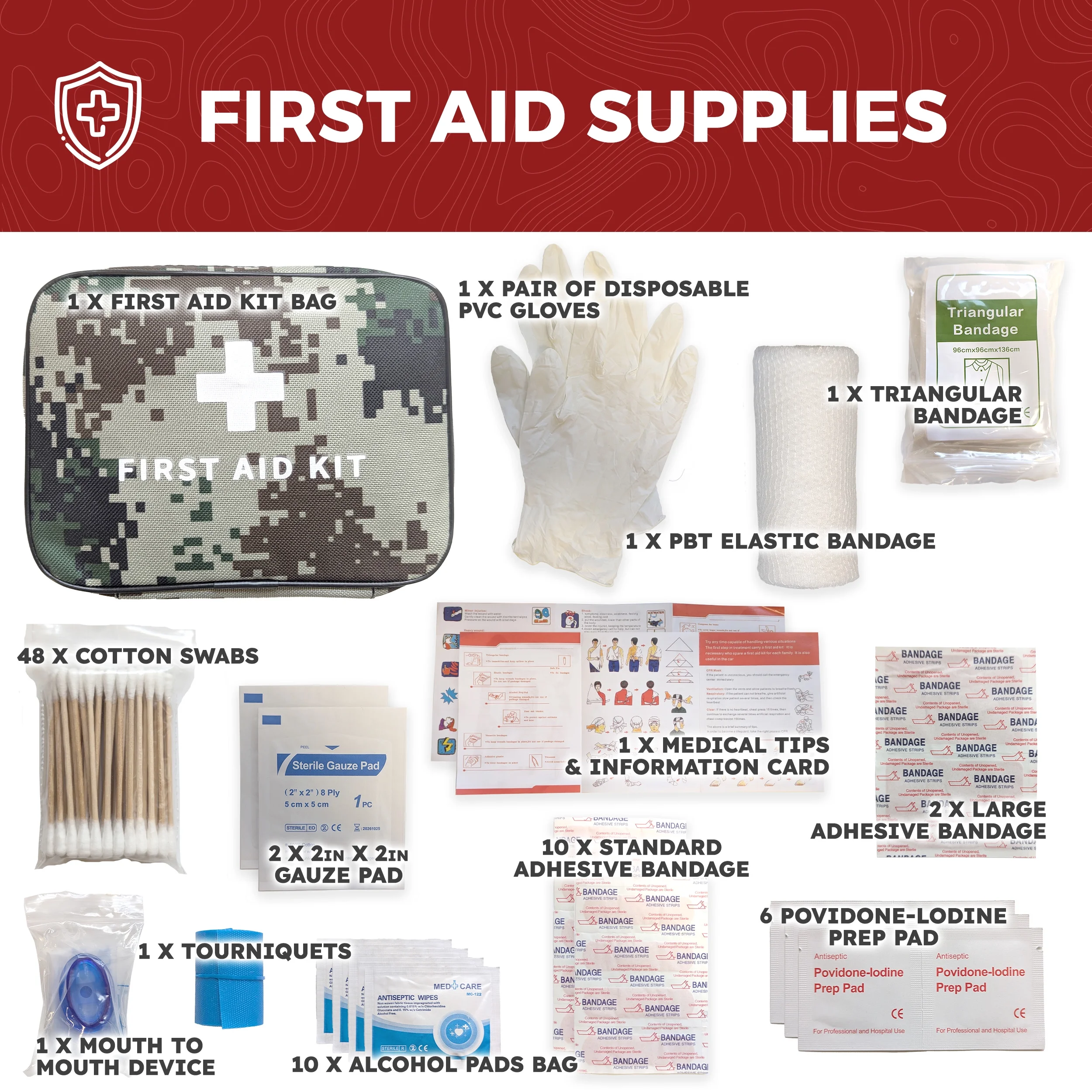 Pre-Packed Emergency Survival Kit/Bug Out Bag for 2 - Over 175 Total Pieces of Disaster Preparedness Supplies for Hurricanes, Floods, Earth Quakes & Other Disasters, Black - Image 10