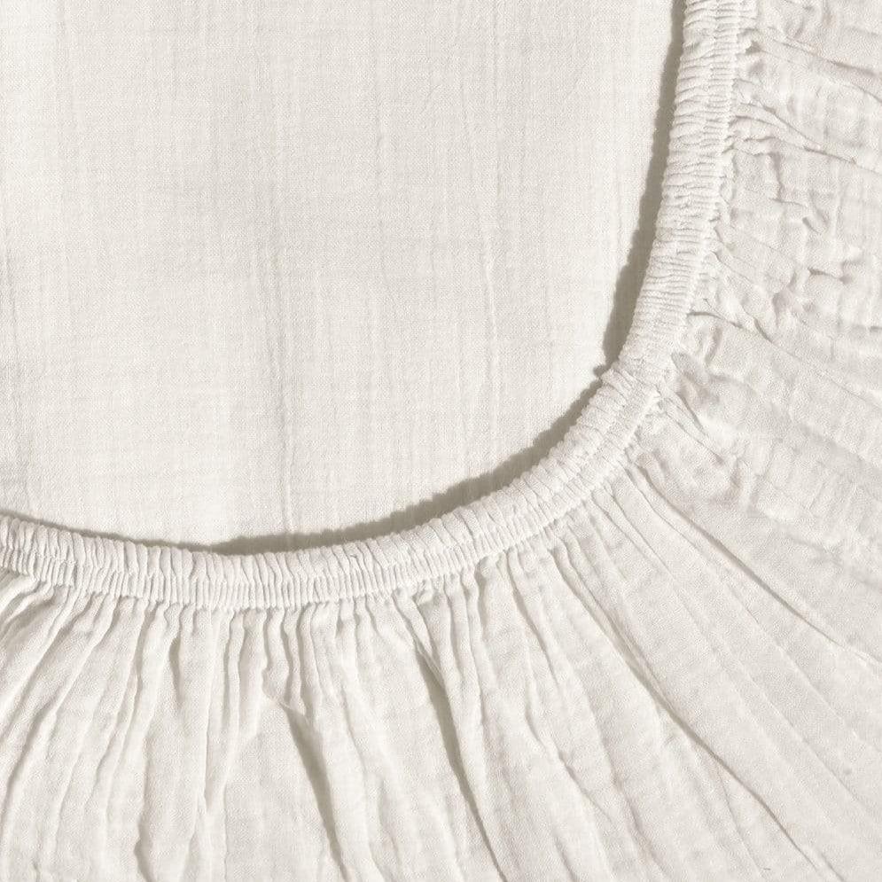 Drap-housse en gaze de coton - Blanc de Meudon