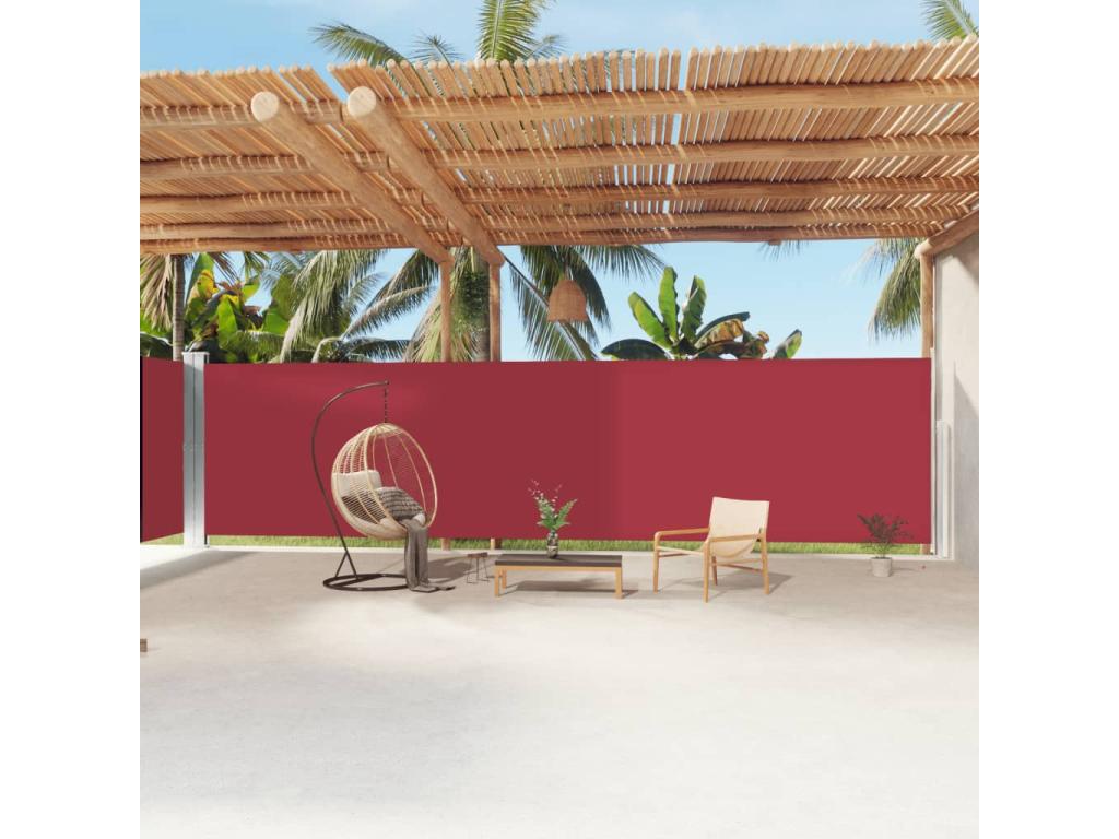 Toldo lateral retráctil Rojo 200x1200 cm