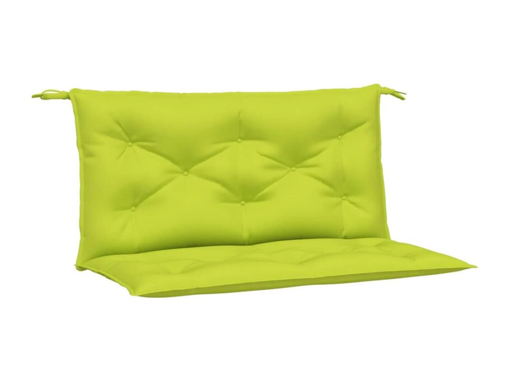 Cojines de banco de jardín 2 uds verde brillante 100x50x7 cm