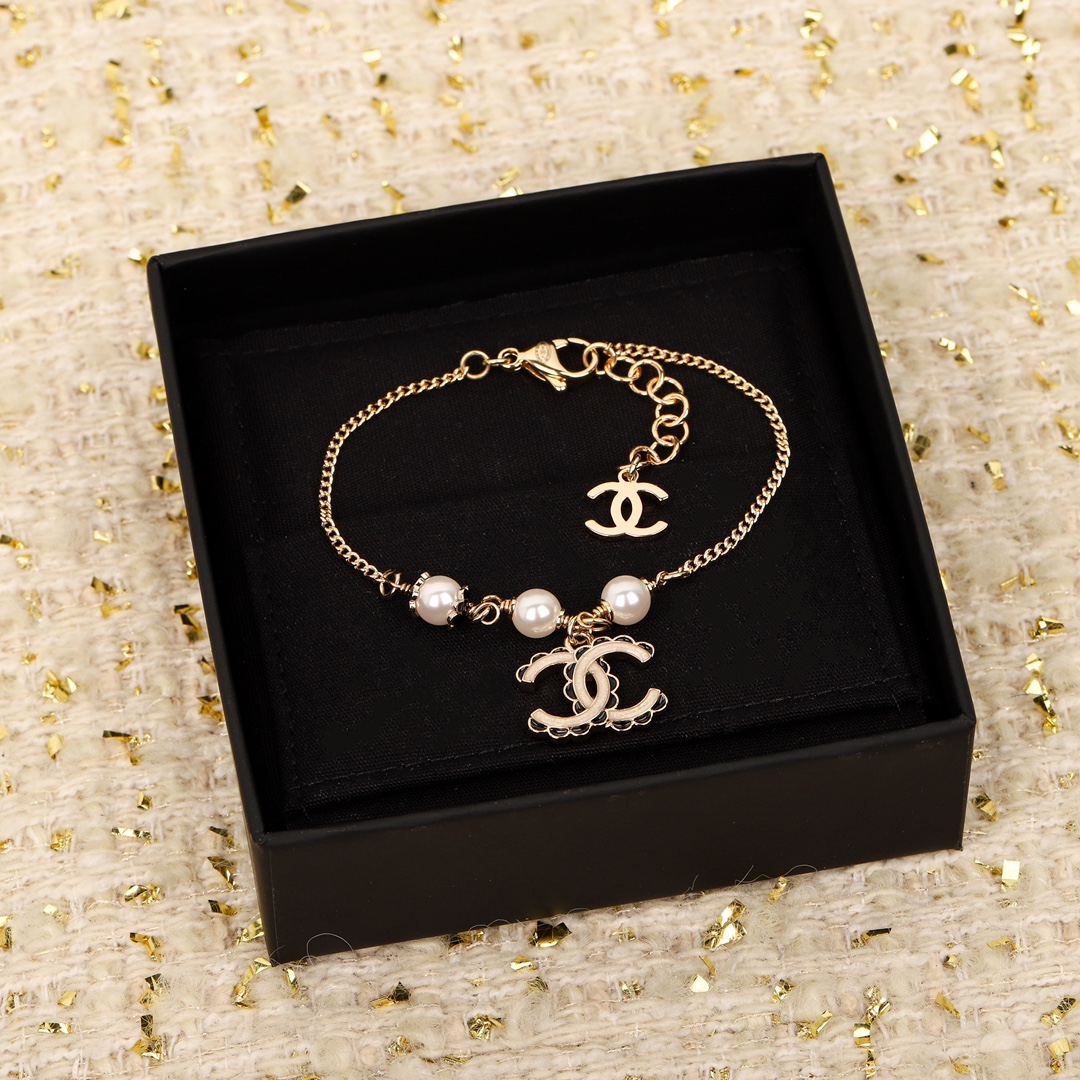 Chanel Black Lace CC Bracelet - Original Replica Club