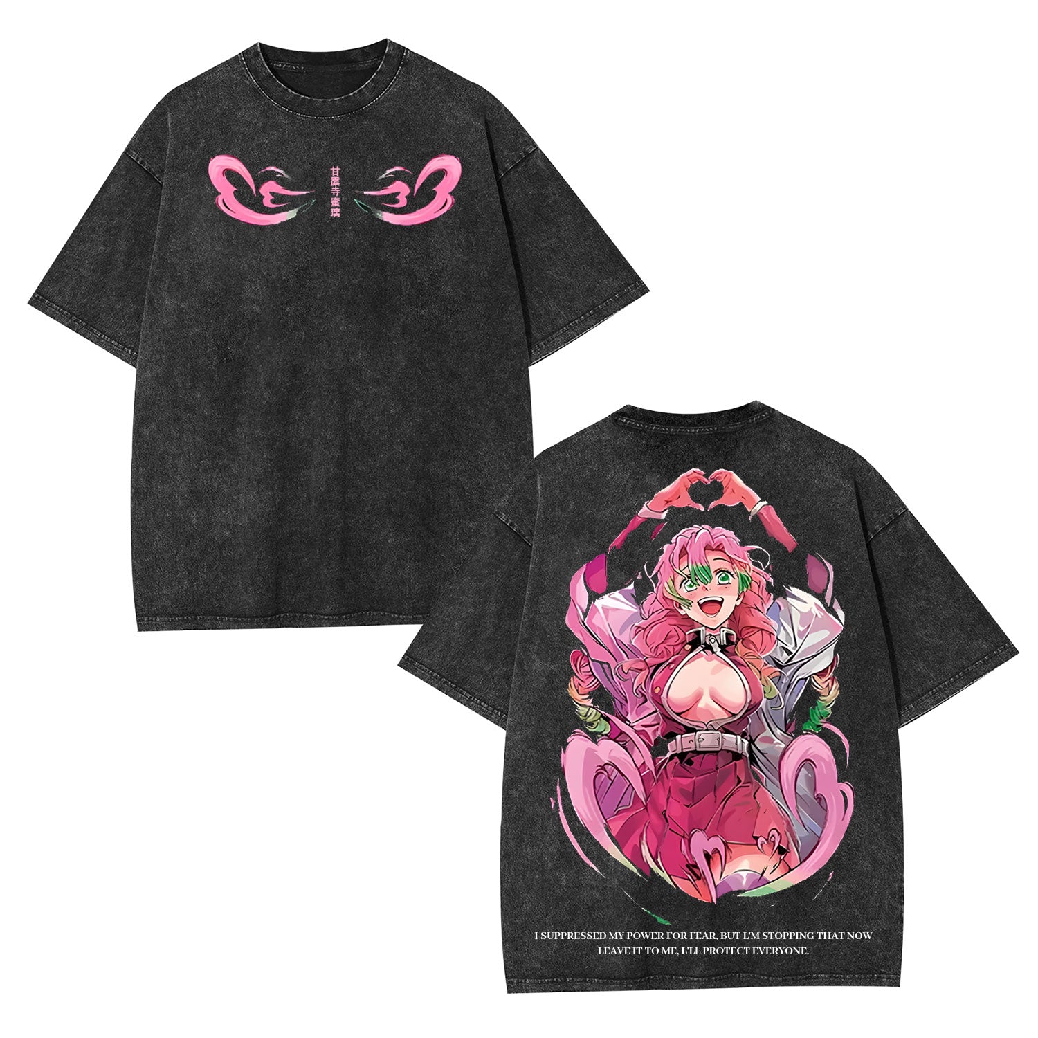 Unisex Anime Inspired Vintage Washed T-Shirt丨Comicssoul