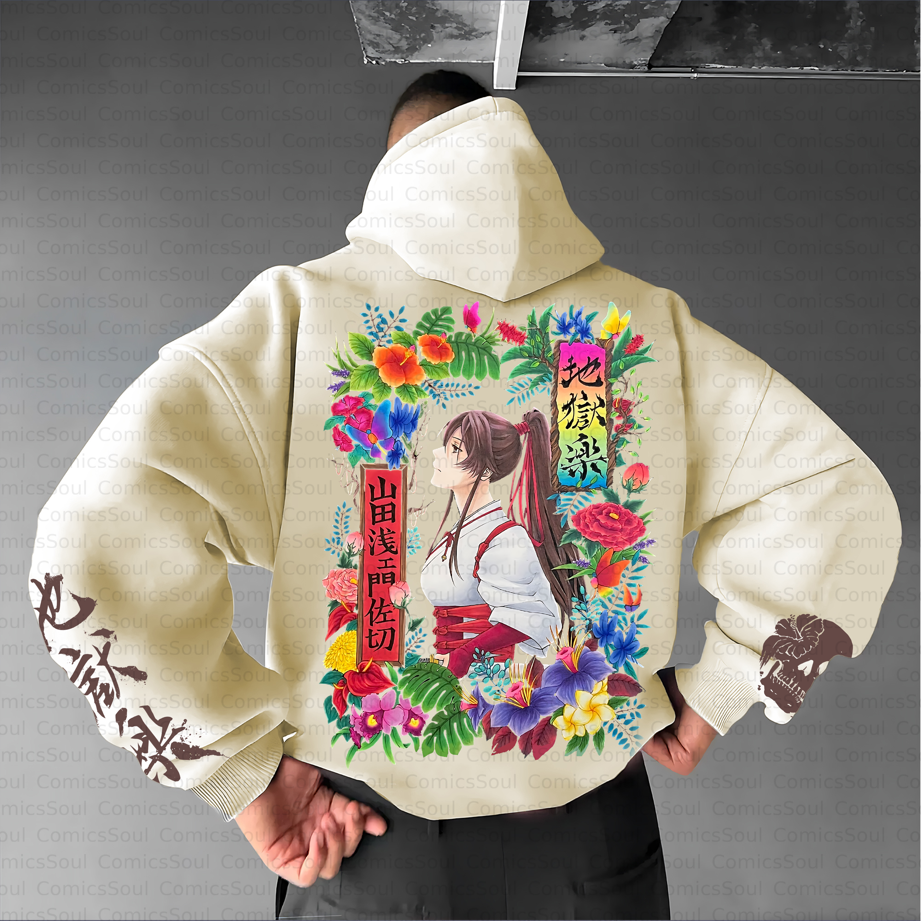 Unisex Anime Inspired Vintage Plush Hoodie