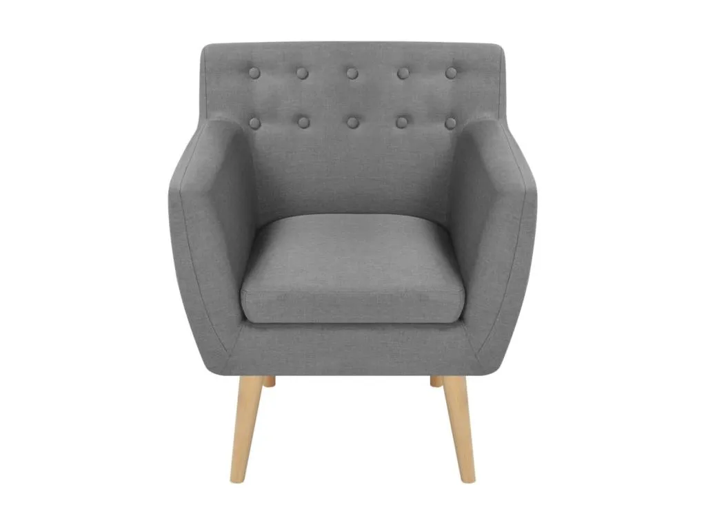 Sillón Tela Gris Claro