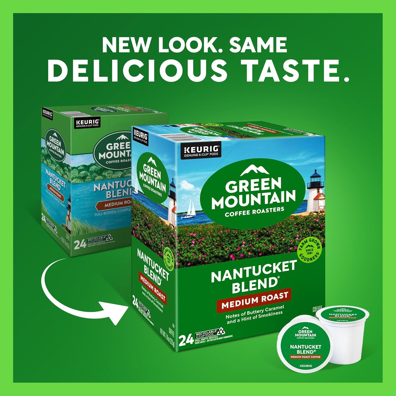 Green Mountain Coffee Roasters Nantucket Blend Keurig Single-Serve K-Cup Pods. Medium Roast Coffee. 96 Count