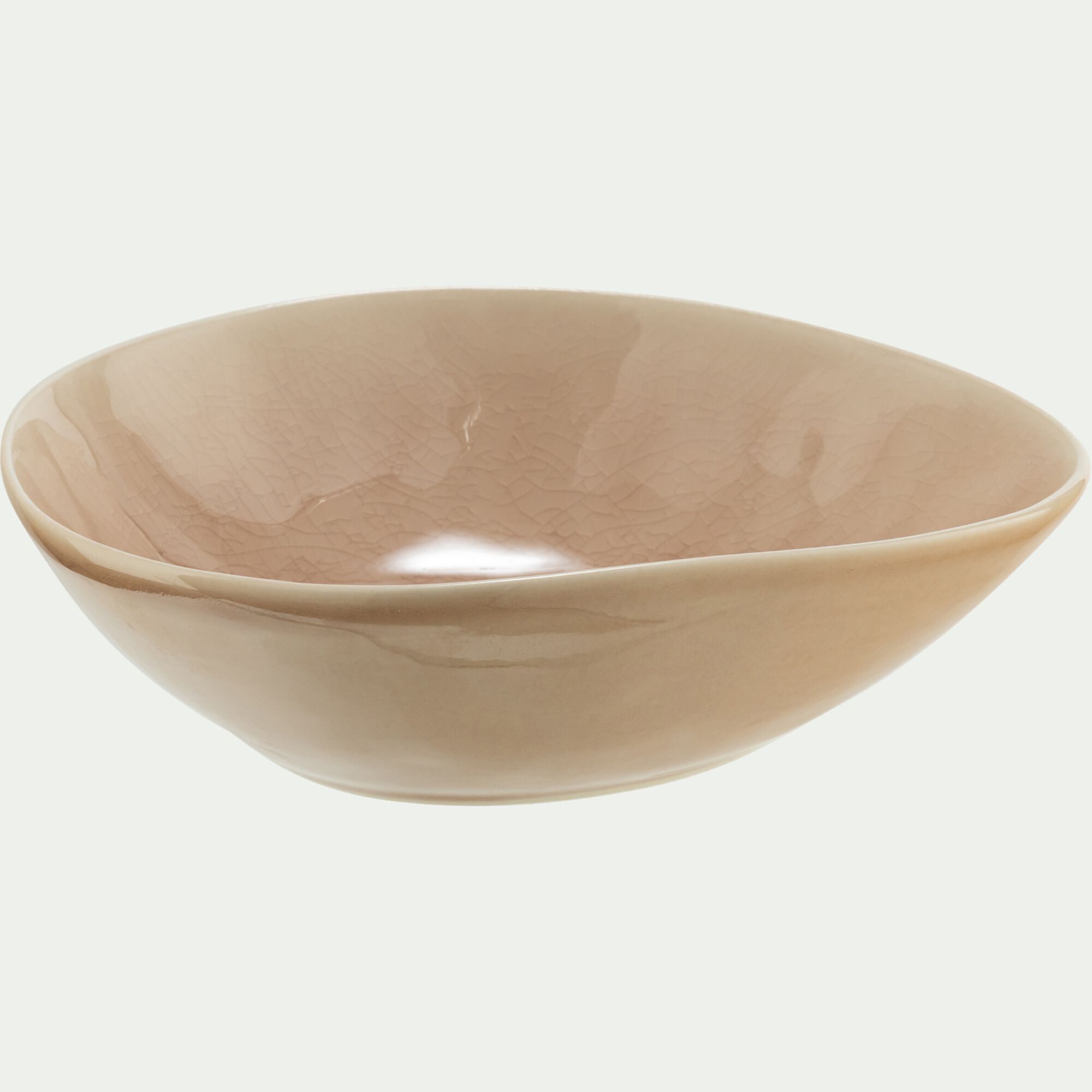 INDIE - Assiette creuse grès D20,7cm - rose