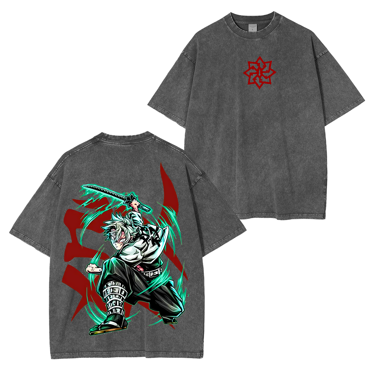 Unisex Anime Inspired Vintage Washed T-Shirt丨Comicssoul TeeThreads Sustain the Scene with Custom Apparel