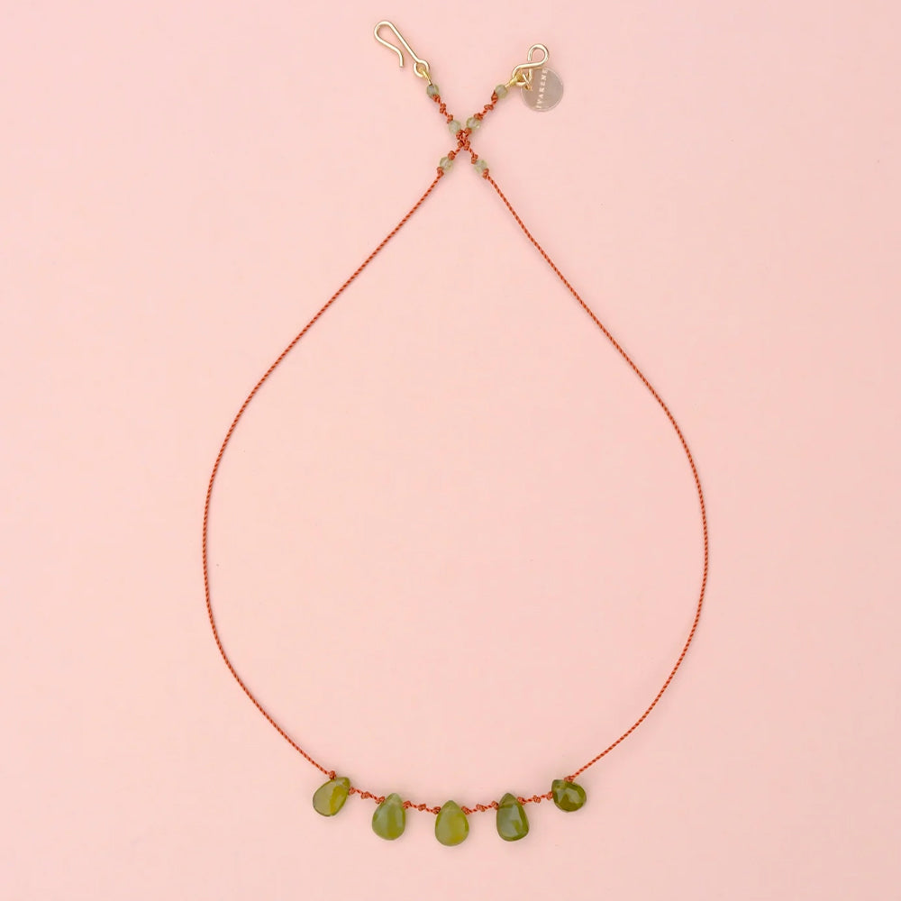 Ivarene - Collier 5 gouttes - Vesuvianite