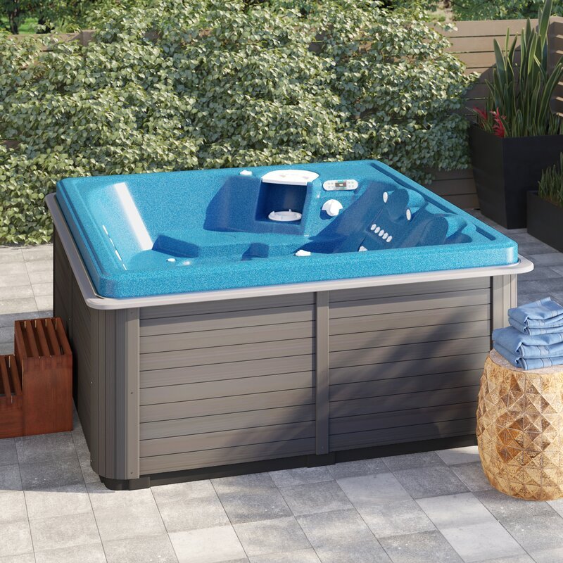 Thermospas 4 - Person 42 - Jet Acrylic Square Hot Tub with Ozonator