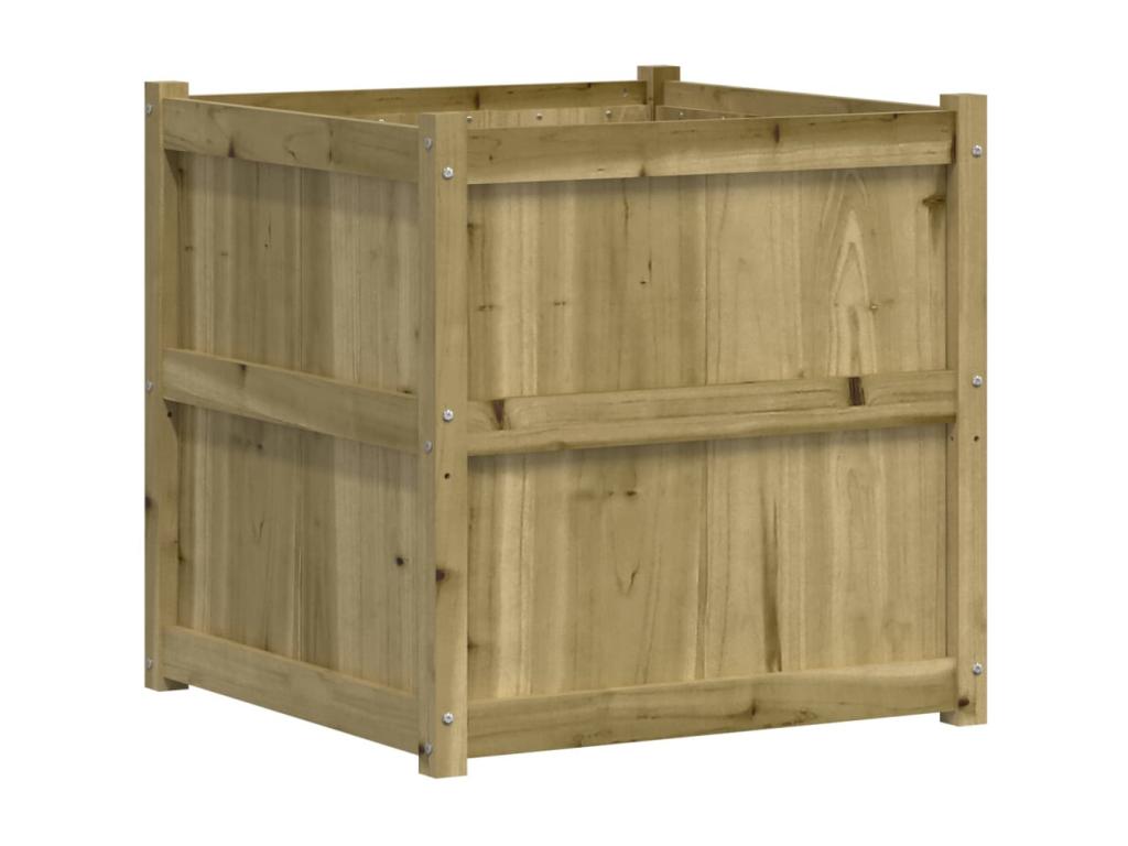 Jardinera de madera de pino impregnada 70x70x70 cm