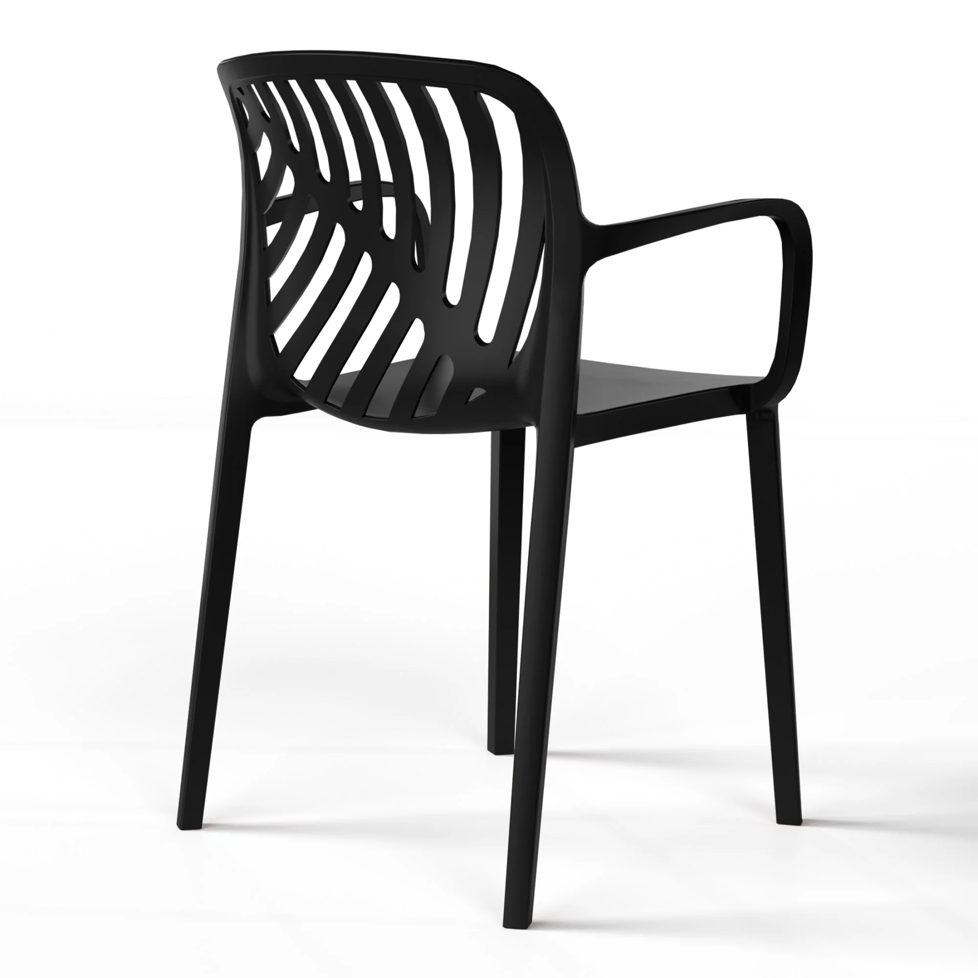 WestinTrends Playa 3-Piece Outdoor Resin Patio Bistro Table Set with Stackable Patio Dining Side Chairs For 2, Black - Image 9
