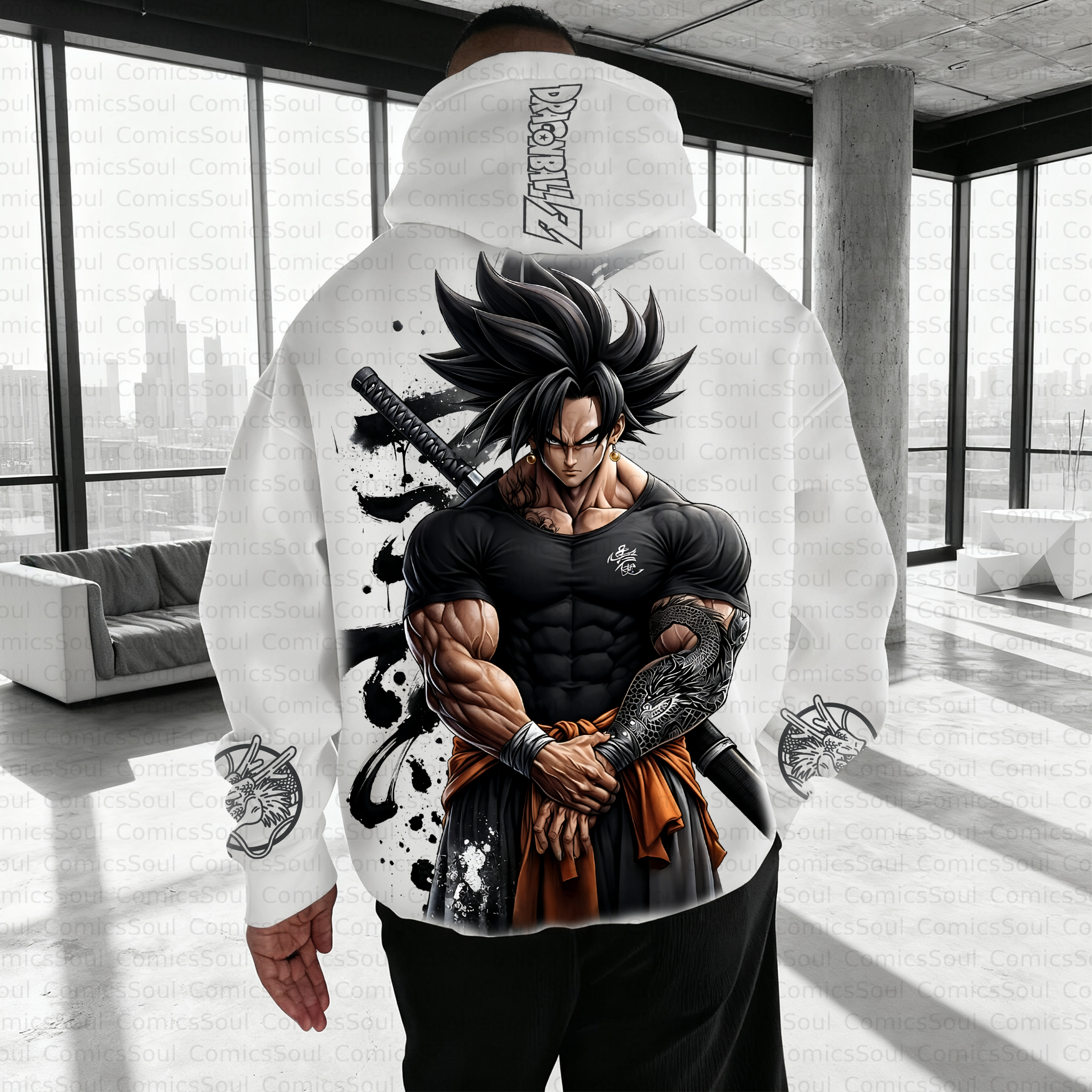 Unisex Anime Inspired Vintage Plush Hoodie