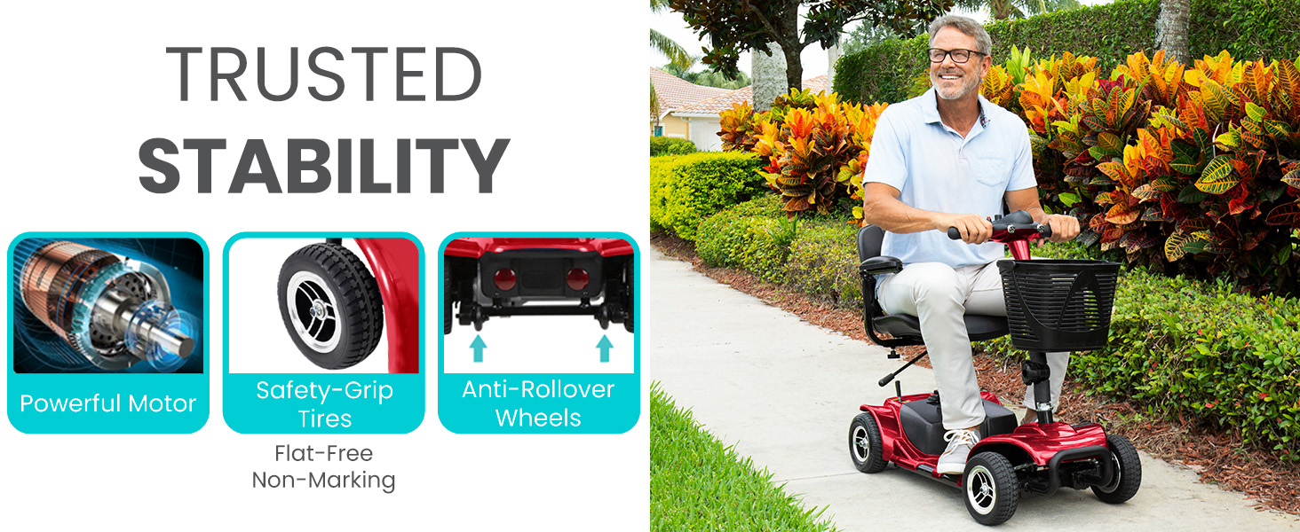 4 Wheel Mobility Scooter electric wheelchair for seniors adults