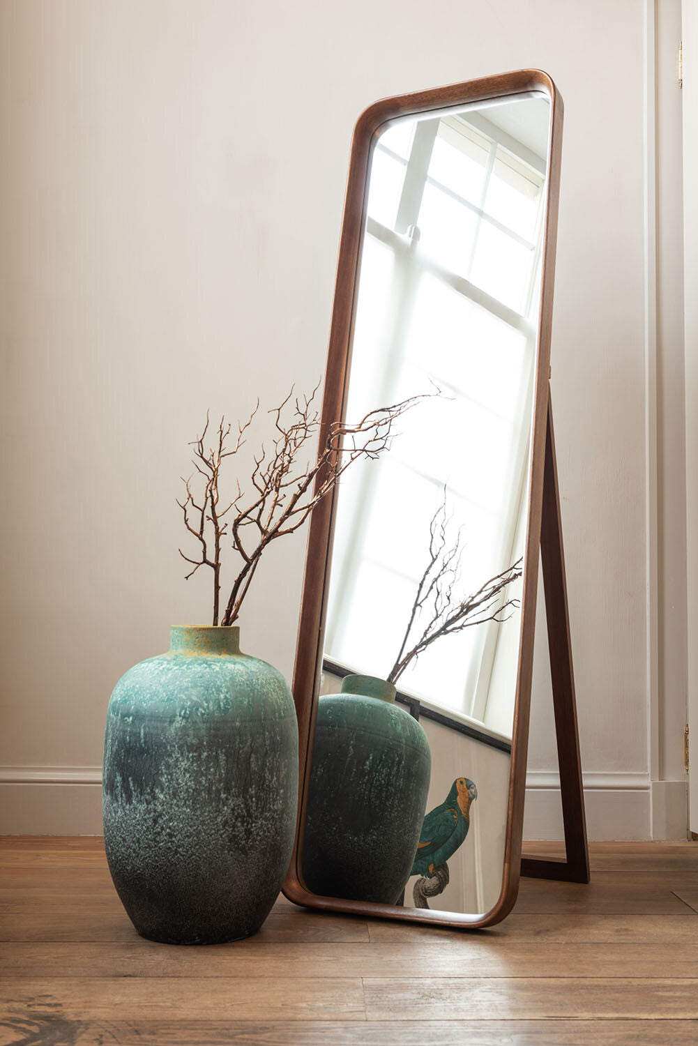 J-Line vaas Vintage - keramiek - azuur - small - Ø 33.5 cm