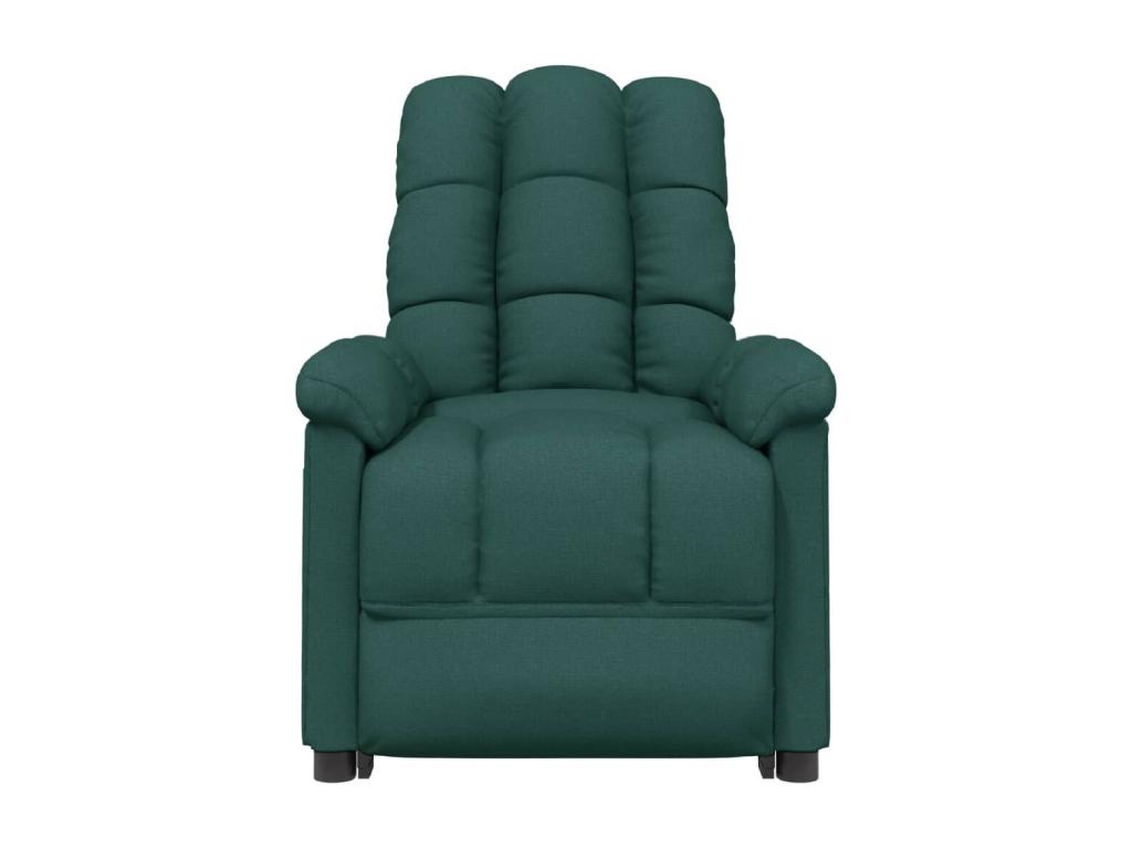 Sillón reclinable de tela verde oscuro