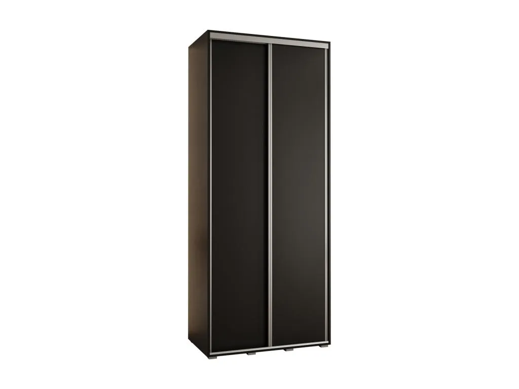 ARMARIO Alkihogares 1 DE PUERTAS CORREDERAS 235.2/120/45 2 puertas (Negro/Negro/Plata)