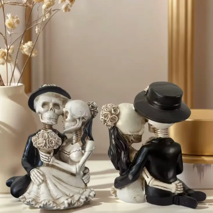Till Death Do Us Part™ Skeleton Couple Wedding Figurine - Image 3 Till Death Do Us Part™ Skeleton Couple Wedding Figurine - Image 3