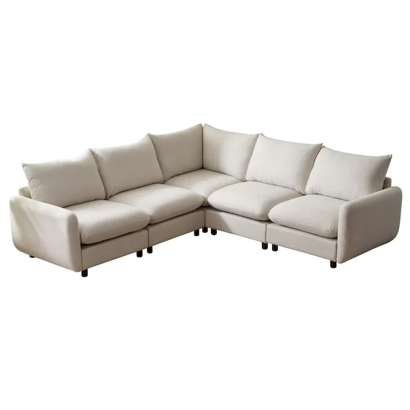 Oversized Modular Sectional Sofa with Plush Cushions and Flexible Layout