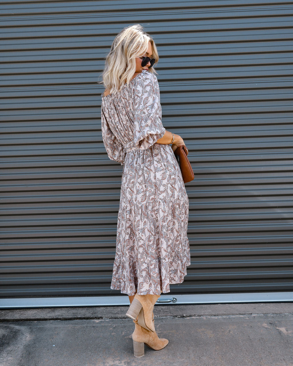 Boheme Beauty Paisley Off The Shoulder Midi Dress - FINAL SALE - Se7enfashion
