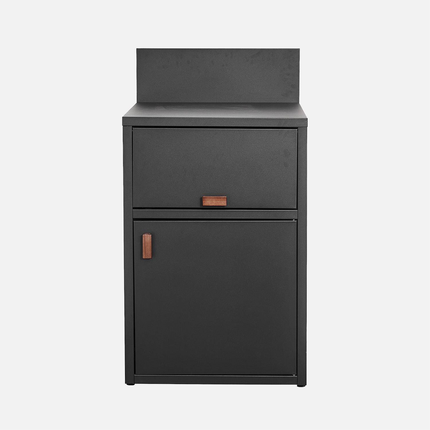 Thira - Cocina exterior de acero 2 puertas, 60cm