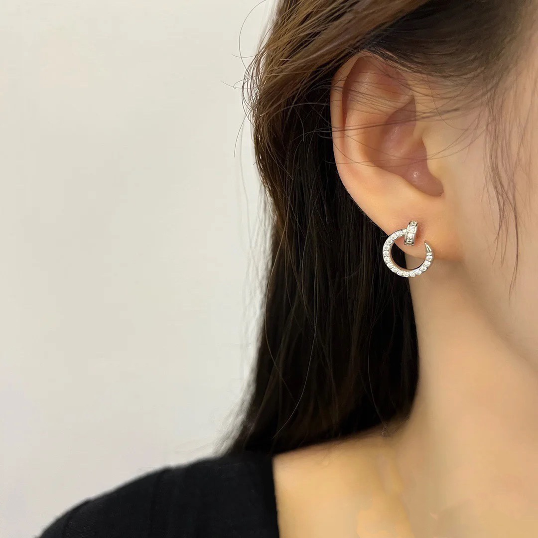 Cartier Diamond Paved Small Juste un Clou Stud Earrings - Original Replica Club