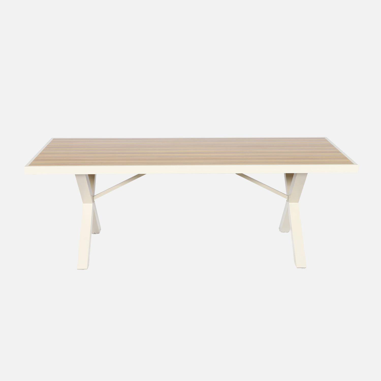Elina - Mesa de jardín de aluminio, 8 plazas