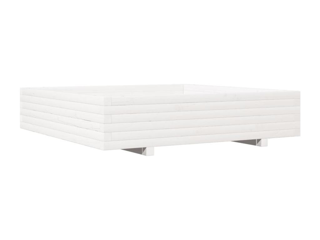 Decoratodo  madera maciza de pino blanca 110x110x26,5 cm