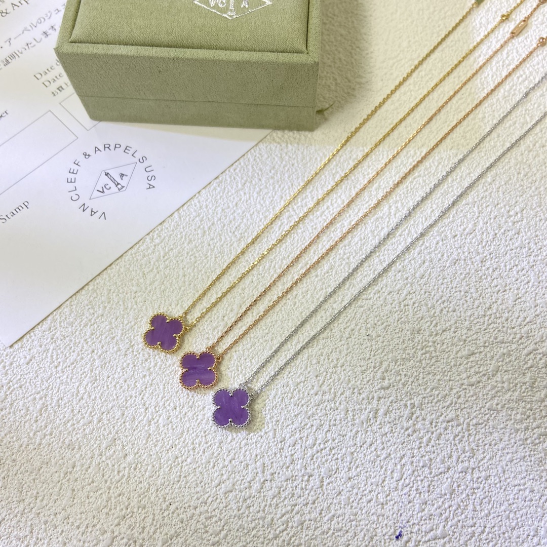 VCAPurple Vintage Alhambra Pendant Necklace - Original Replica Club