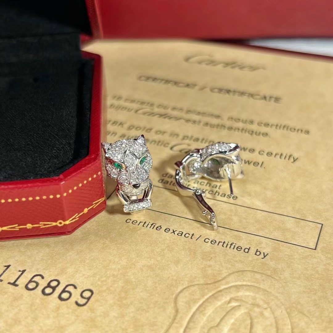Cartier Unisex Men Leopard Head Earring - Original Replica Club