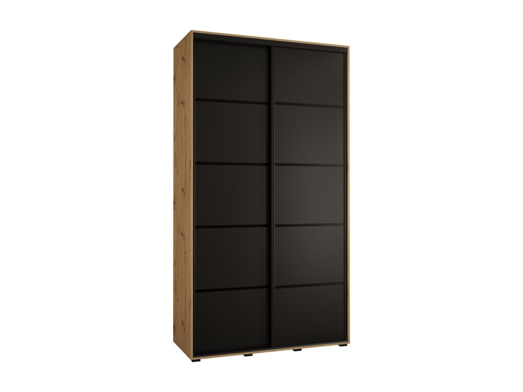 ARMARIO Sancaldeco 4 DE PUERTAS CORREDERAS 235.2/130/60 2 puertas (Artisan/Negro/Negro) SEFV68867