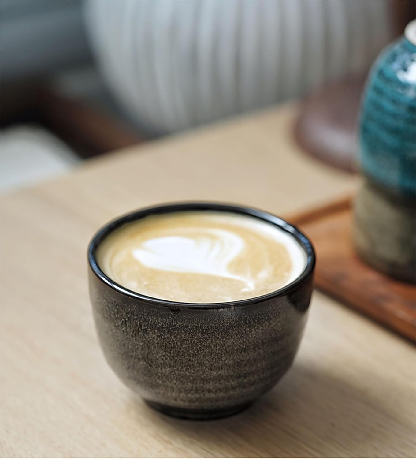 Japanese Style Ceramic Tea Set, Tea Cup, Coffee Cup, Yerba Mate Set, Ceramic Mate Cup Set of 4 (5 colors)