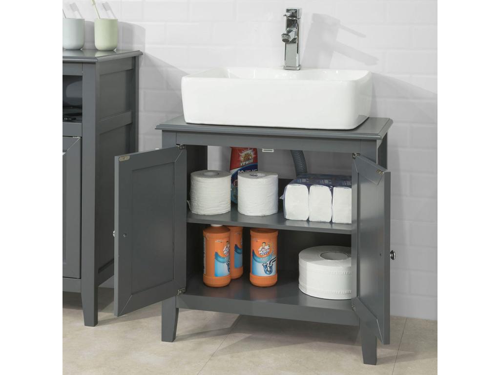Armario para el Debajo del Lavado - 2 Puertas - L 60 x P 30 x H 62 cm FRG202-DG Confortzx