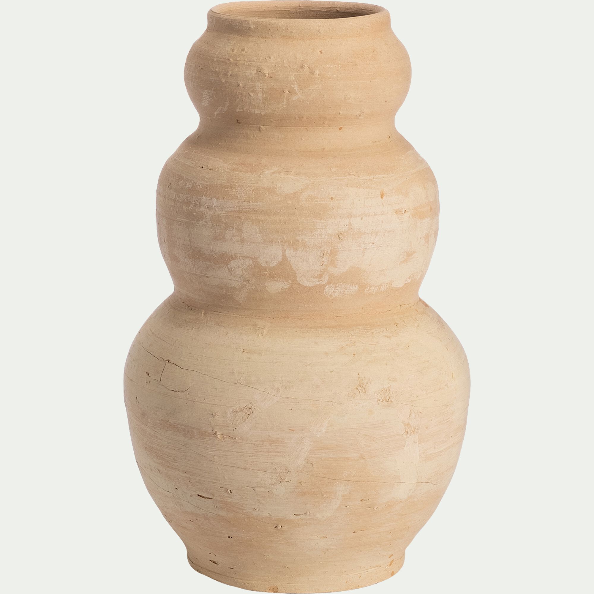 TINGHIR - Vase contemporain en terre cuite H34cm - naturel