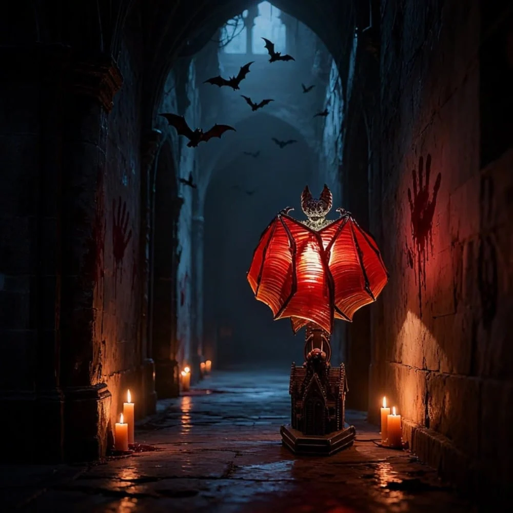 Halloween Decoration Bat Lamp Spooky Home Accent - Image 5 Halloween Decoration Bat Lamp Spooky Home Accent - Image 5
