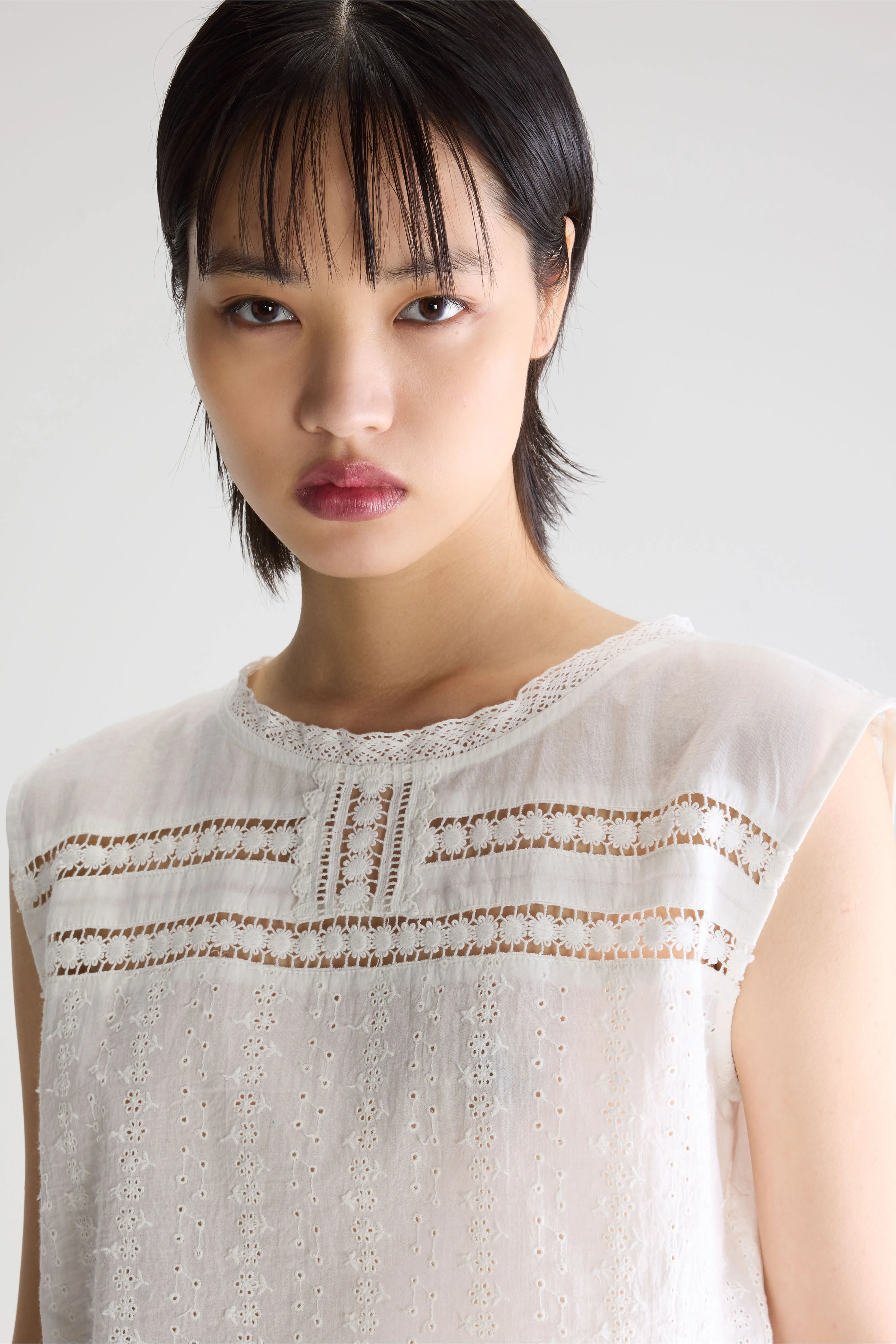 Bellerose Donna embroidered blouse (261 / W / WHITE)